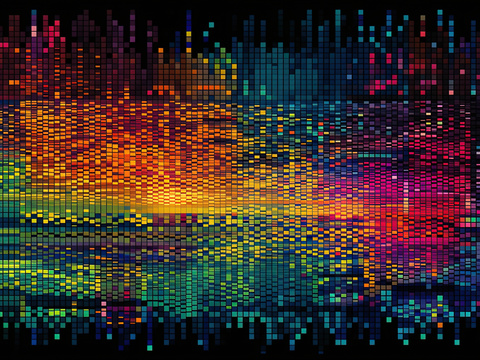  现代轻奢电子屏幕 科技感艺术屏幕 音乐律动 夜店屏幕 