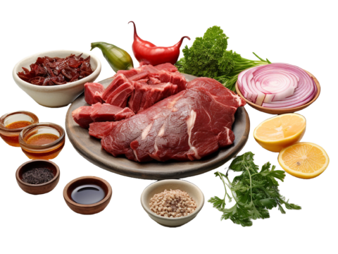  免抠牛排 烤牛排烤牛肉 羊排 扇子骨 烧烤 生牛肉 