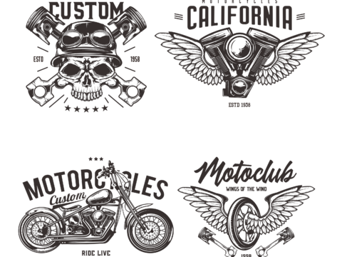  免抠摩托车小图标 车配件 装备小图标 眼镜安全帽手套鞋 车贴 