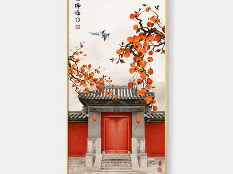  宋式新中式高清挂画贴图 