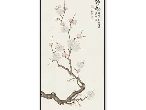  宋式新中式高清花鸟画挂画贴图 