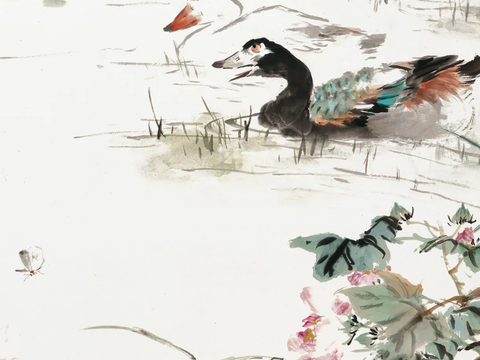  宋式新中式高清花鸟画挂画贴图 