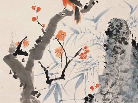  宋式新中式高清花鸟画挂画贴图 