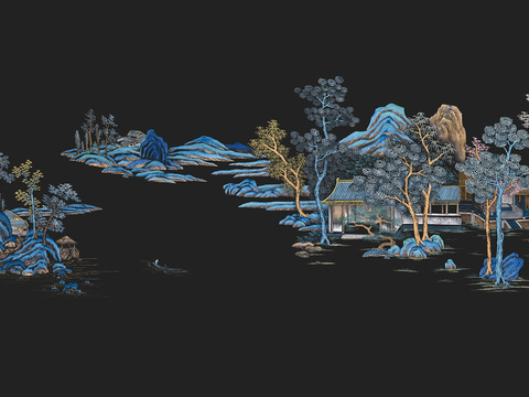  新中式山水装饰画 
