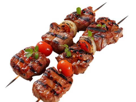  免抠烤串 烤肉串 烤虾 烧烤串 烤羊肉 烤牛肉串 