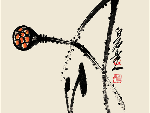  新中式装饰画挂画高清 