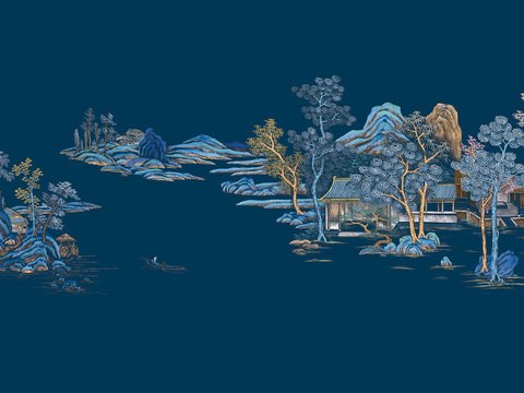  新中式山水装饰画 