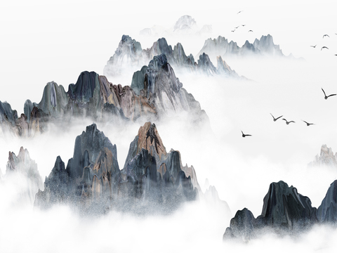  新中式山水装饰画 