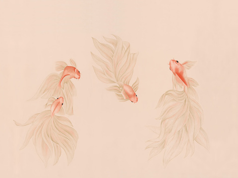  新中式金鱼锦鲤壁纸 