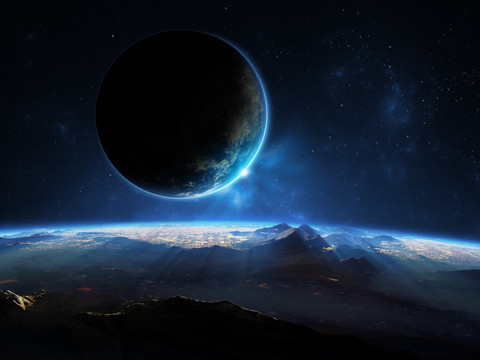  星空月球光 