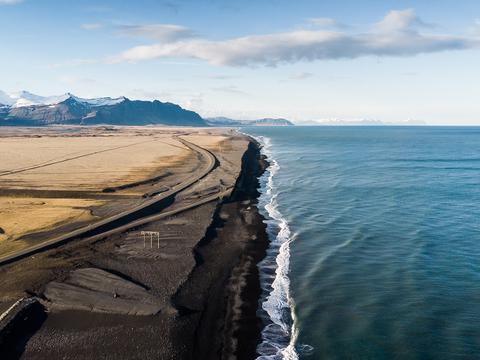  冰岛海岸线风景 