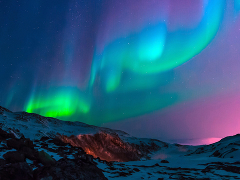  北极光风景 