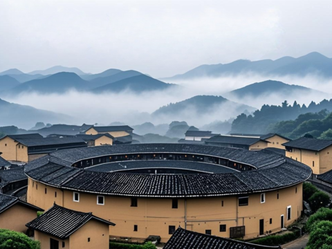  客家围龙屋壁纸 