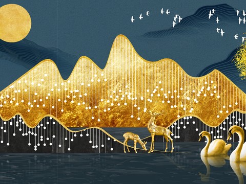  高清现代装饰画挂画 