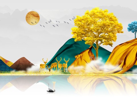  高清现代装饰画挂画 