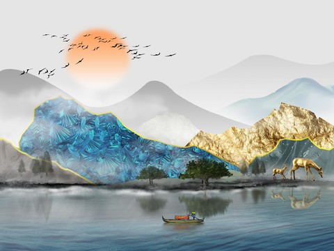  高清现代装饰画挂画 