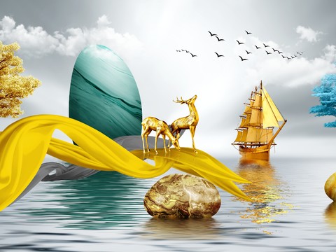  高清现代装饰画挂画 