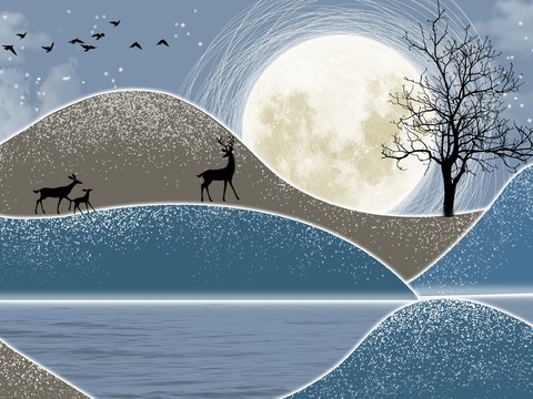  高清现代装饰画挂画 