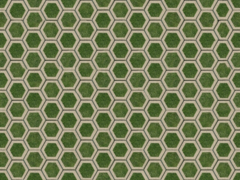  无缝几何植草砖贴图 