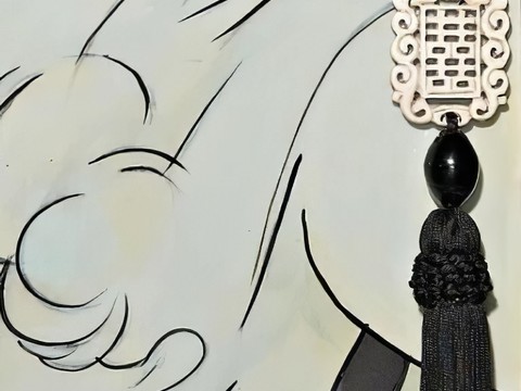  中古侘寂掛畫 藝術(shù)畫  抽象畫  現(xiàn)代裝飾掛畫 