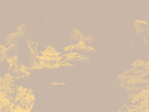  高清新中式楼阁线条肌理背景 