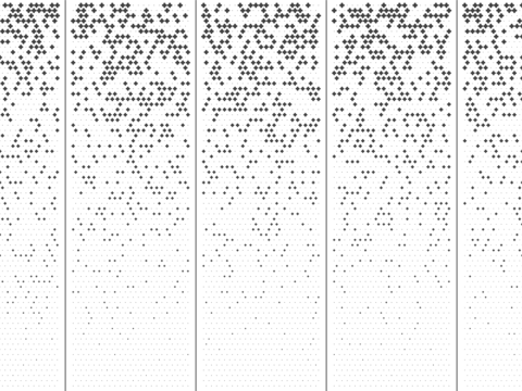  技术冲孔铝板_渐变梅花贴图 