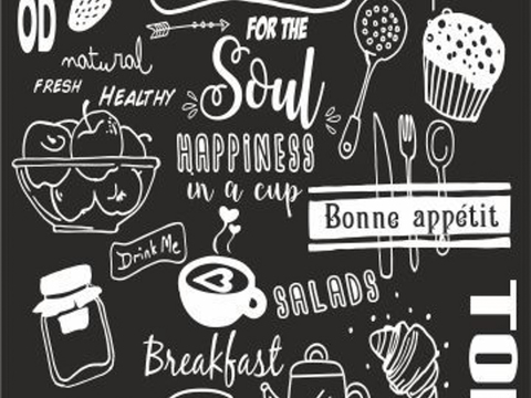  餐厅手绘黑板菜单 