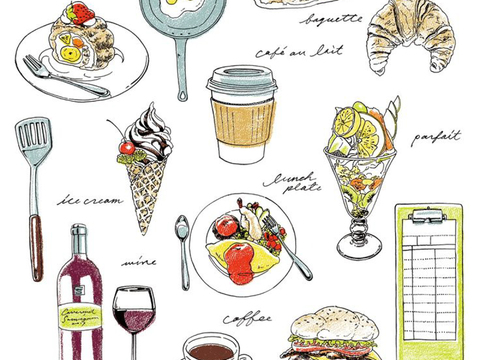  餐厅手绘黑板菜单 