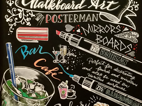  餐厅手绘黑板菜单 