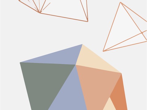  现代简约北欧抽象几何装饰画 