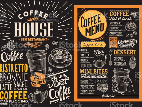  餐厅手绘黑板菜单 