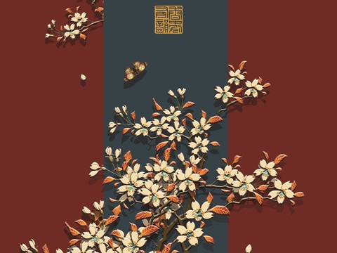  中式新中式抽象壁画挂画 