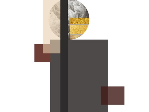  现代简约北欧抽象几何装饰画 