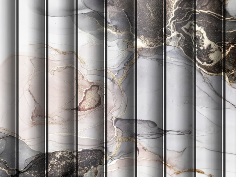  岩板大理石纹波浪艺术背景墙 