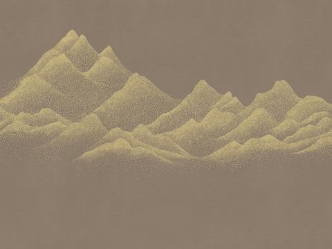  新中式山水壁画 