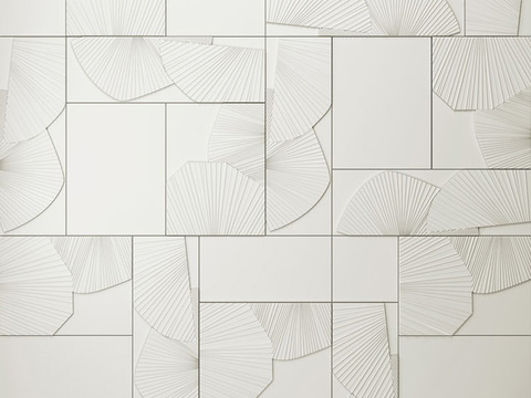  白色拼接瓷砖 