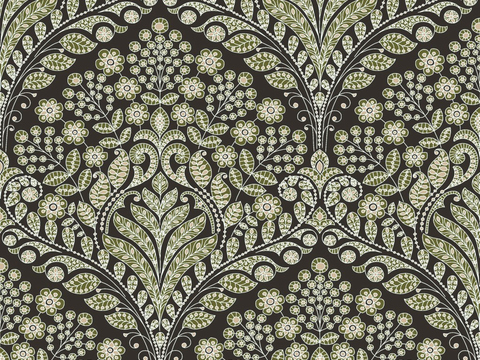  布艺壁纸  欧式法式壁纸  复古花纹壁纸 