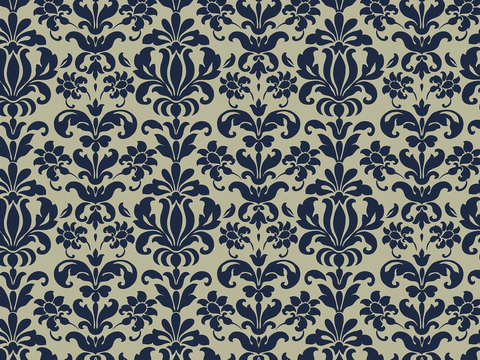  欧式法式壁纸  复古花纹壁纸  布艺壁纸 