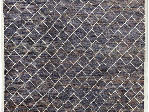  极简地毯  方形线条地毯  绒毛地毯 