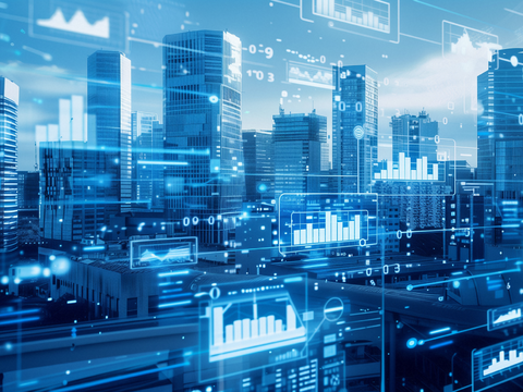  科技风-智慧城市建筑合成图片 