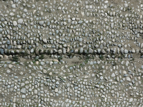  石材拼花 鹅卵石拼花地面  砖块路面 