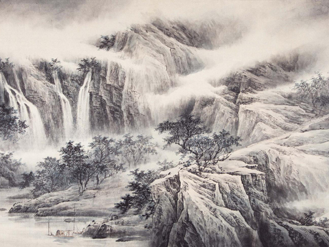  水墨装饰画 