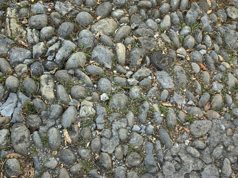  砖块路面  石材拼花 鹅卵石拼花地面 