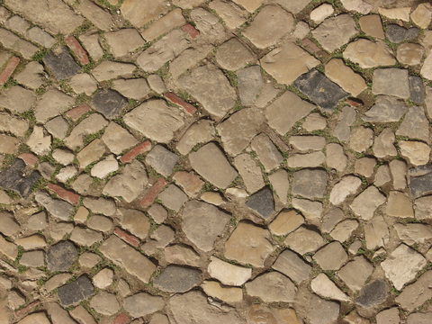  砖块路面  石材拼花 古典墙砖地砖 