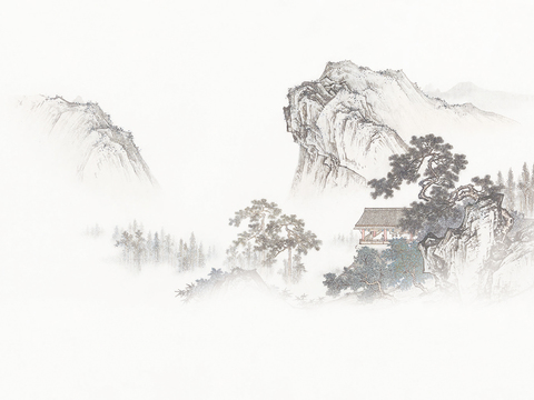  水墨装饰画 
