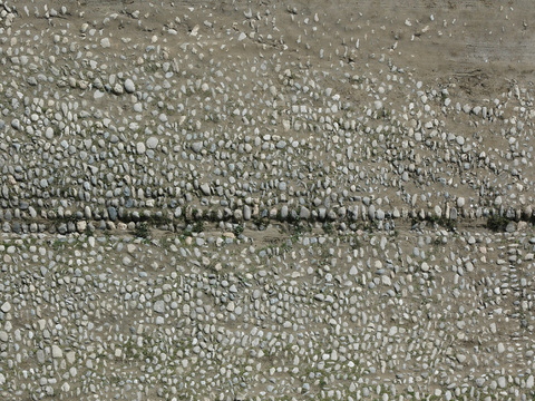  石材拼花 鹅卵石拼花地面  砖块路面 