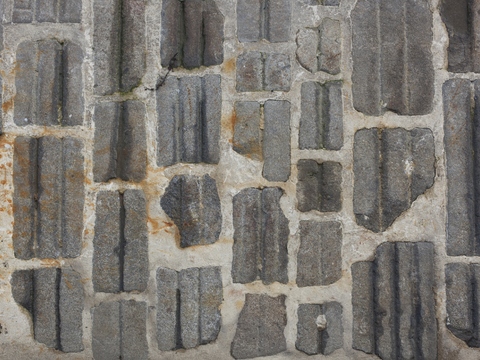  砖块路面  石材拼花 古典墙砖地砖 