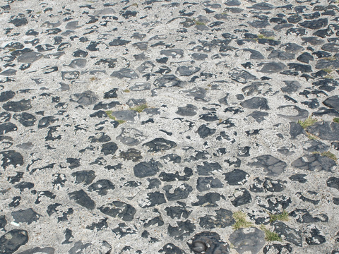  砖块路面  石材拼花 鹅卵石拼花地面 