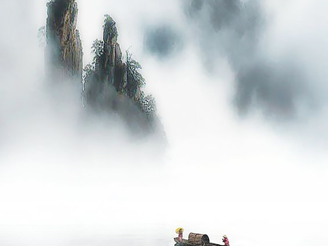  新中式山水装饰画贴图 