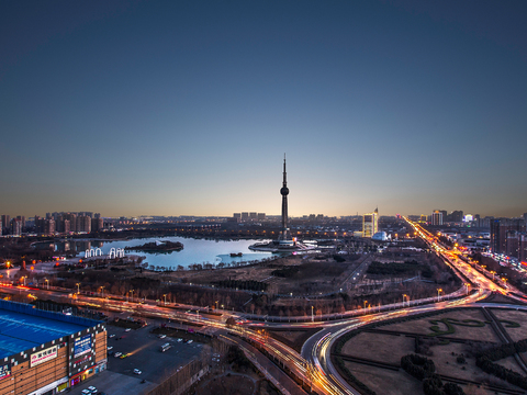  城市 夜景  郑州 